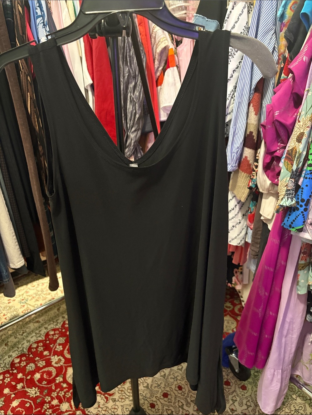 Last Tango Black Sleeveless V-Neck Tank Top